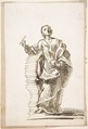 Standing Male Figure, Pedro  Duque Cornejo  Spanish, Pen and dark brown ink. On ivory paper