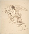An Angel Holding a Carafe on a Plate, David-Pierre Giottino Humbert de Superville Dutch, Pen and brown ink