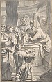 The Circumcision, Gerard de Lairesse  Dutch, Pen and grayish brown ink, tip of the brush and gray ink, gray wash, red chalk and white heightening