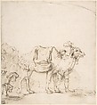 Man Leading a Camel, School of Rembrandt (Rembrandt van Rijn) (Dutch, Leiden 1606–1669 Amsterdam), Pen and brown ink, traces of brush and brown wash