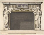 Design for a Chimney Piece in the Gallery, now Dining Room, Harewood House, Yorkshire (Elevation), Robert Adam  British, Scottish, Pen and ink, brush and ink wash, over graphite
