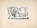 Haidée and Juan (for "Don Juan"), John Archibald Austen (British, Kent 1886–1948 Kent), Pen and black ink, brush and wash, over graphite