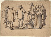 Peasants, Willem van de Velde I Dutch, Pen and brown ink, brush and gray wash