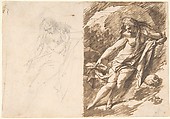 The Penitent Magdalene, Adriaen van der Werff  Dutch, Pen and brown ink