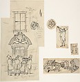Male figure study for a scene from "A Christmas Carol", Nicolas Clerihew Bentley  British, Pen and black ink over graphite