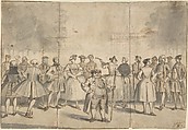Taste a la Mode in the Year 1753, Louis Pierre Boitard  British, Pen and ink, brush and wash