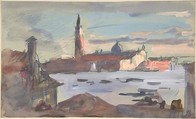 San Giorgio Maggiore, Venice, Hercules Brabazon Brabazon  British, Watercolor and gouache (bodycolor) over graphite
