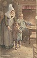 Illustration for "Little Peter: A Christmas Morality for Children of Any Age", Charles Edmund Brock  British, Watercolor over graphite with touches of gouache (bodycolor)