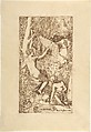 Fantasy, Pierre Puvis de Chavannes (French, Lyons 1824–1898 Paris), Pen and brown ink on calque, laid down on wove paper