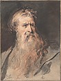 Study for the figure of Moses, Jacob de Wit Dutch, Point of brush and black ink with black and gray wash over red chalk