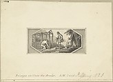 Pelasgus Civilizes the Greeks, Edward Francis Burney  British, Pen and brown ink, brush and gray wash