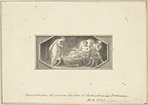 Erasistratus discovers the love of Antiochus for Stratonice, Edward Francis Burney  British, Pen and brown ink, brush and gray wash