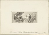 Tymicha and Millius before Dionysius, Edward Francis Burney  British, Pen and brown ink, brush and gray wash