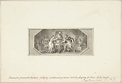 Berenice prevents Ptolemy judging Condemned Persons while playing at Dice, Edward Francis Burney  British, Pen and brown ink, brush and gray wash