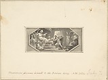 Themistocles Discovers Himself to the Persian King, Edward Francis Burney  British, Pen and brown ink, brush and gray wash