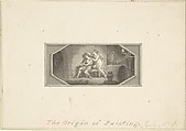 The Origin of Painting, Edward Francis Burney  British, Pen and brown ink, brush and gray wash