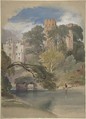 Caesar's Tower, Warwick Castle, William Callow  British, Watercolor and touches of  gouache (bodycolor) over graphite