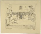 Venetian Courtyard, Sir David Young Cameron  British, Scottish, Graphite