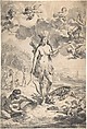Allegory of America, Nicolaes Berchem  Dutch, Black chalk, brush, black ink, gray wash; incised for transfer