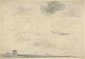 Cloud Study at Hampstead Heath, Lionel Bicknell Constable, Black chalk
