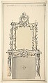 Design for a Fireplace, Sir Henry Cheere (British, London 1703–1781 London), Pen and brown ink, brush and pale brown and green wash and watercolor