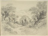 Young pollards, John Constable  British, Black chalk