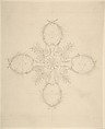 Ornament in the Shape of a Cross, Sir William Chambers  British, born Sweden, Graphite