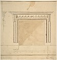 Design for a Chimneypiece with Scalloped Moldings, Sir William Chambers  British, born Sweden, Pen and brown ink, brush and brown wash, over graphite