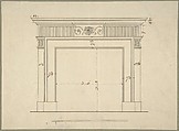 Design for a Chimneypiece, Sir William Chambers British, born Sweden, Pen and brown and black ink