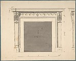 Design for a Chimneypiece, Sir William Chambers  British, born Sweden, Pen and brown ink, brush and gray wash