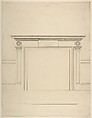 Design for a Chimneypiece, Sir William Chambers  British, born Sweden, Pen and brown ink, brush and gray wash, over graphite