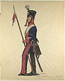 Prussian Military Costume: Towarzis Regiment 1806, Walter von Looz-Corswarem  German, Pen and ink, brush and watercolor on thin wove paper