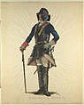 Prussian Military Costume: Trenchman 1780, Walter von Looz-Corswarem  German, Pen and ink, brush and watercolor on thin wove paper