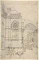A Townscape with a Churchgate, Jan Hendrik Verheyen Dutch, Graphite, pen and brown ink