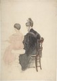 A Piano Lesson, David Cox British, Watercolor over graphite