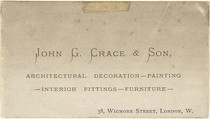 Business Card, John Gregory Crace , and Son British, Printed engraved lettering
