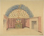 Interior of a Chapel with Altar, John Gregory Crace , and Son British, Watercolor over graphite