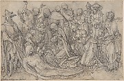 Adoration of the Shepherds, Joachim Beuckelaer (Netherlandish, Antwerp 1533–1575 Antwerp), pen and brown ink, gray wash on brown paper, squared in red chalk