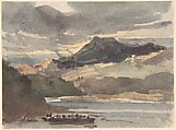 Study for "The Ferry"–Snowdon from Lyyn Padran, North Wales, Peter De Wint  British, Watercolor and graphite