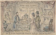 Design for Trade Card for Samuel P. Avery, George Cruikshank  British, Watercolor and graphite