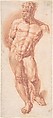 Standing Male Nude, Denijs Calvaert (Netherlandish, Antwerp ca. 1540–1619 Bologna), Red chalk