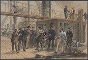 Searching for the Fault after Hauling Back the Cable from the Bottom of the Atlantic, July 31st, 1865, Robert Charles Dudley British, Watercolor over graphite with touches of gouache (bodycolor)