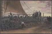 The Paying-out Machinery in the Stern of the Great Eastern, Robert Charles Dudley British, Watercolor over graphite with touches of gouache (bodycolor)