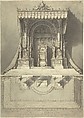 Elevation and Ground Plan for a Papal Throne, Antonio Basoli  Italian, Pen and brown ink, brush and gray wash, over graphite
