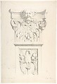 Drawing after a XVIth-Century Marble Pilaster and Capital, Ignazio Dimino  Italian, Graphite