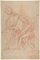 Allegorical Figure of Purity with a Unicorn and Putto (recto); Study of a Nude Boy (verso), Baldassarre Franceschini (il Volterrano) (Italian, Volterra 1611–1690 Florence), Red chalk on beige paper