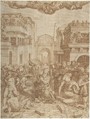 Martyrdom of Saint Catherine of Alexandria, Bernardino Lanino  Italian, Pen and brown ink