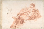 Male Nude, Giovanni Battista Lombardi  Italian, Red chalk