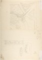 Design for a Wall Elevation with Halved Alternate Designs for the Doorway (recto); Designs for a Quarter of a Ceiling, Design for a Wall Elevation (verso), Workshop of Leonardo Marini (Italian, Piedmontese documented ca. 1730–after 1797), Pen and gray ink over black chalk with ruled and compass construction