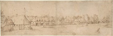 Village View, The Master of the Small Landscapes (Netherlandish, 16th century), Pen and brown ink